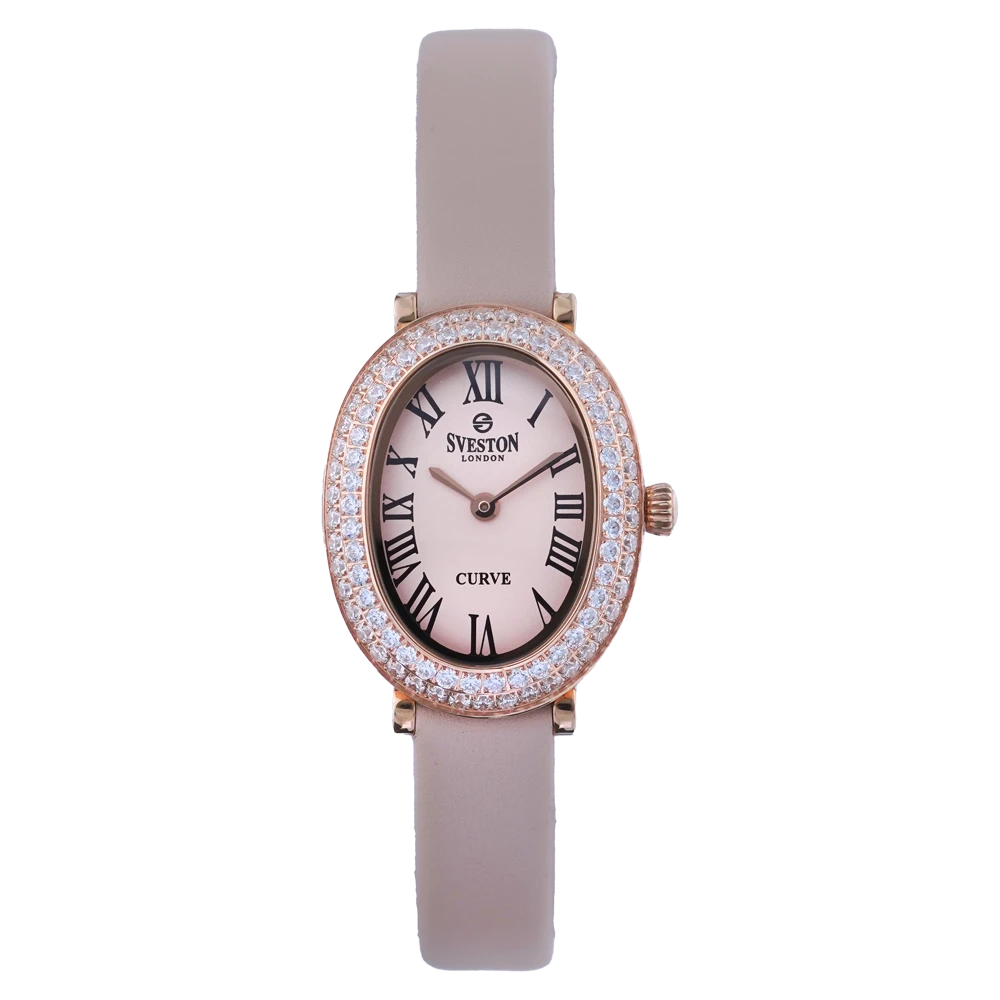 Sveston London CURVE — Rose / Light Pink · Leather