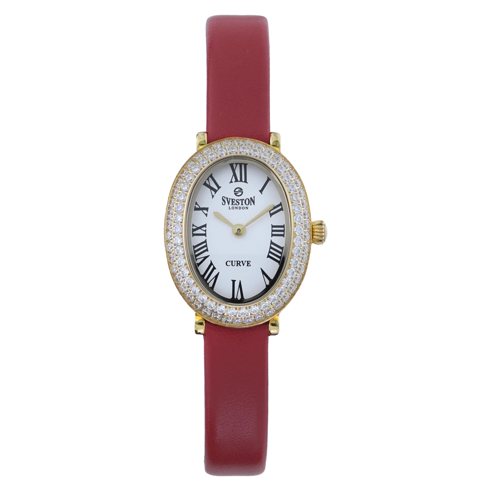 Sveston London CURVE — Gold / White · Leather