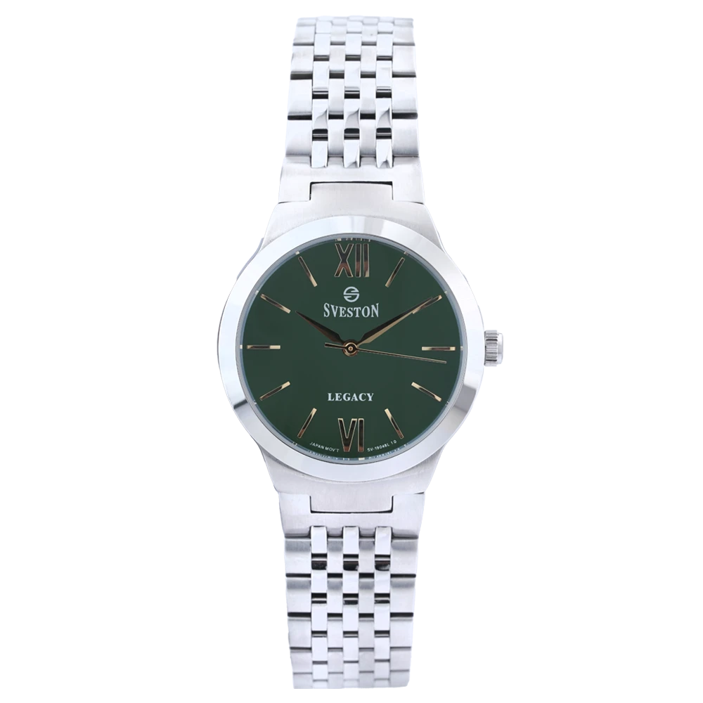 Sveston SV-19048 — Silver / Green · Stainless Steel