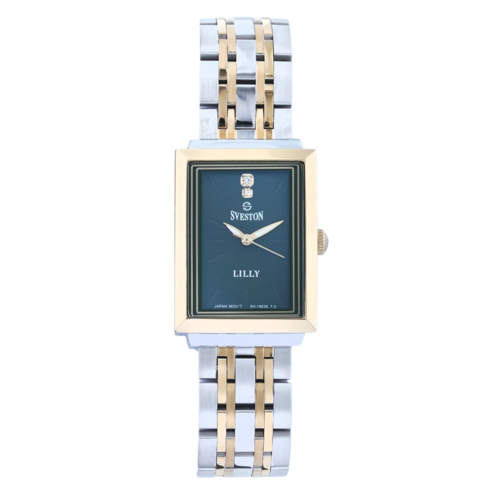 Sveston Lilly — Gold & SIlver / Green · Stainless Steel