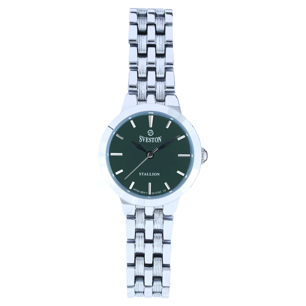 Sveston Stallion — Silver / Green · Stainless Steel