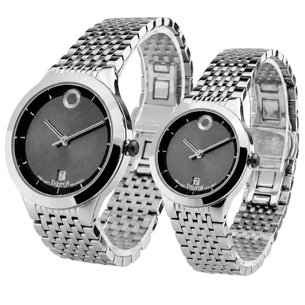 Sveston ELAGANT COUPLE Couple's Gray Dial Watch - Front / Main View