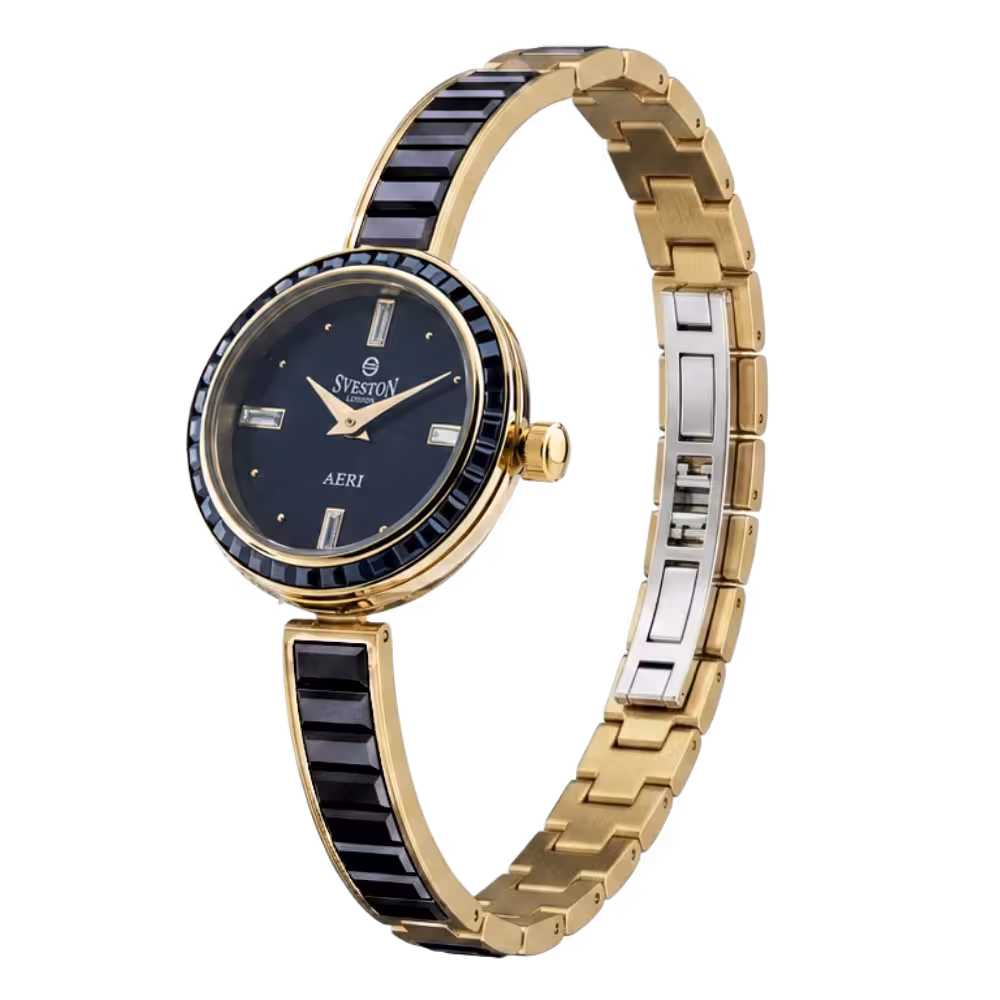 Sveston London AERI Women's Black Dial Watch - Angle / Side View