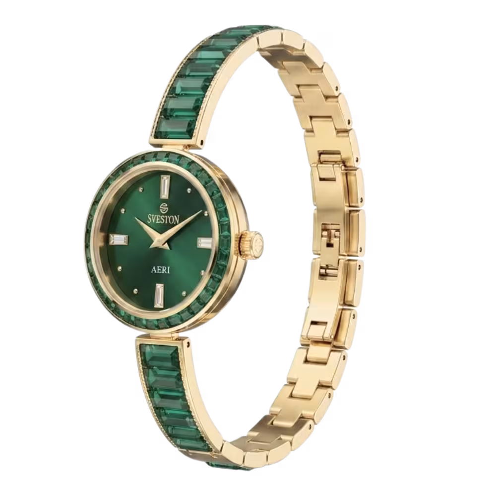 Sveston London AERI Women's Green Dial Watch - Angle / Side View