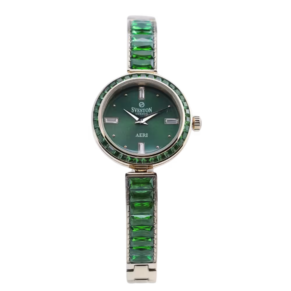 Sveston London AERI Women's Green Dial Watch - Dial Close-Up