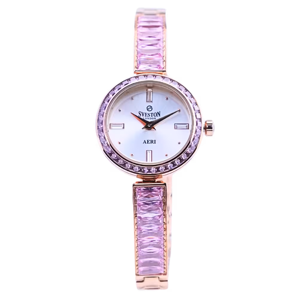 Sveston London AERI — Pink / White · Stainless Steel