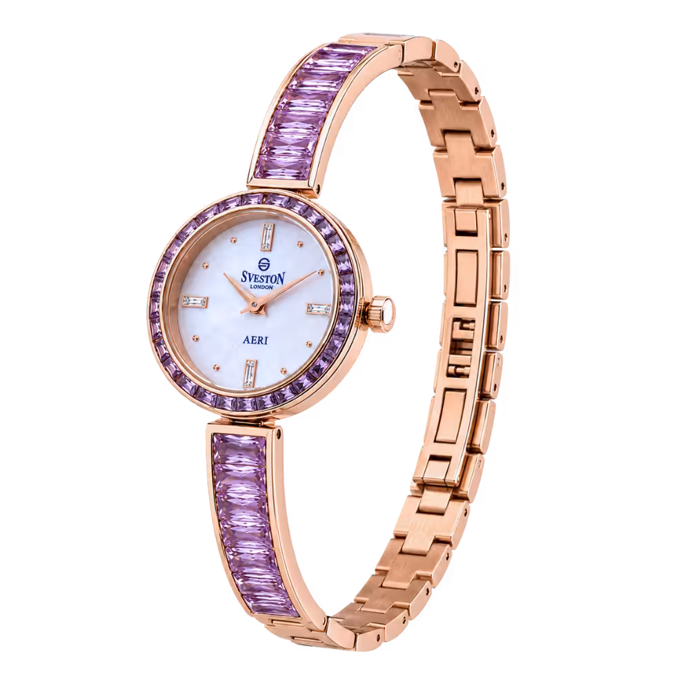 Sveston London AERI Women's White Dial Watch - Angle / Side View