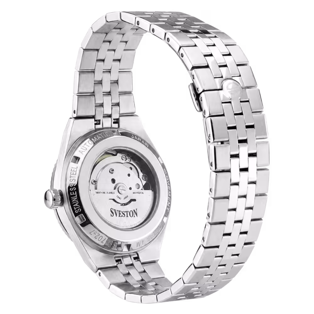 Sveston London AUTOMATIC Men's Green Dial Watch - Dial Close-Up