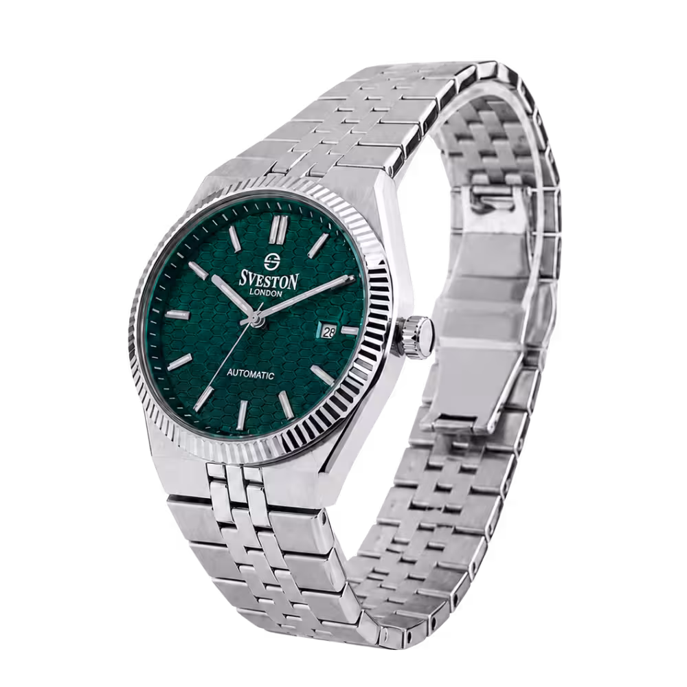 Sveston London AUTOMATIC Men's Green Dial Watch - Angle / Side View