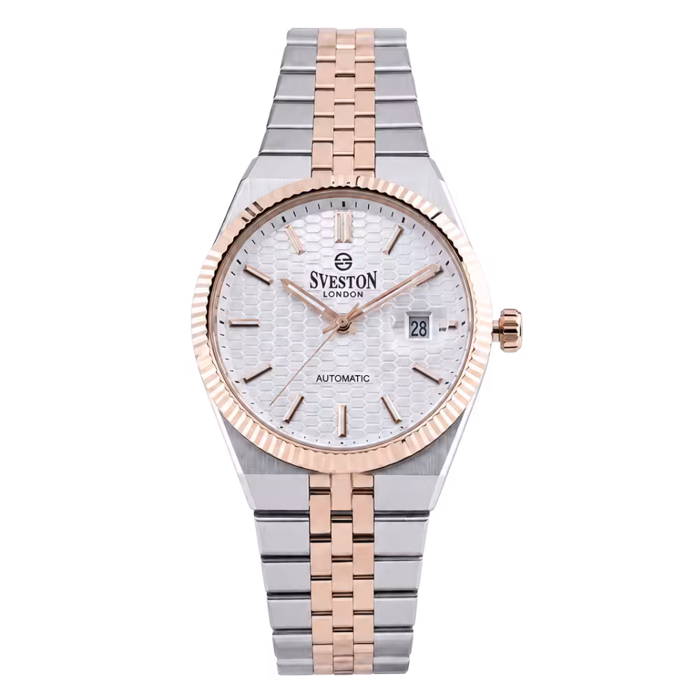 Sveston London AUTOMATIC Men's Silver Dial Watch - Front / Main View