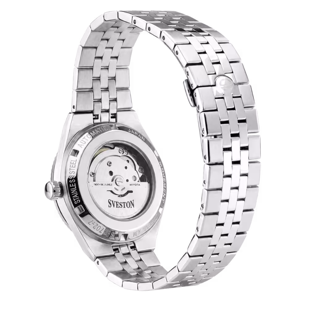 Sveston London AUTOMATIC Men's White Dial Watch - Dial Close-Up