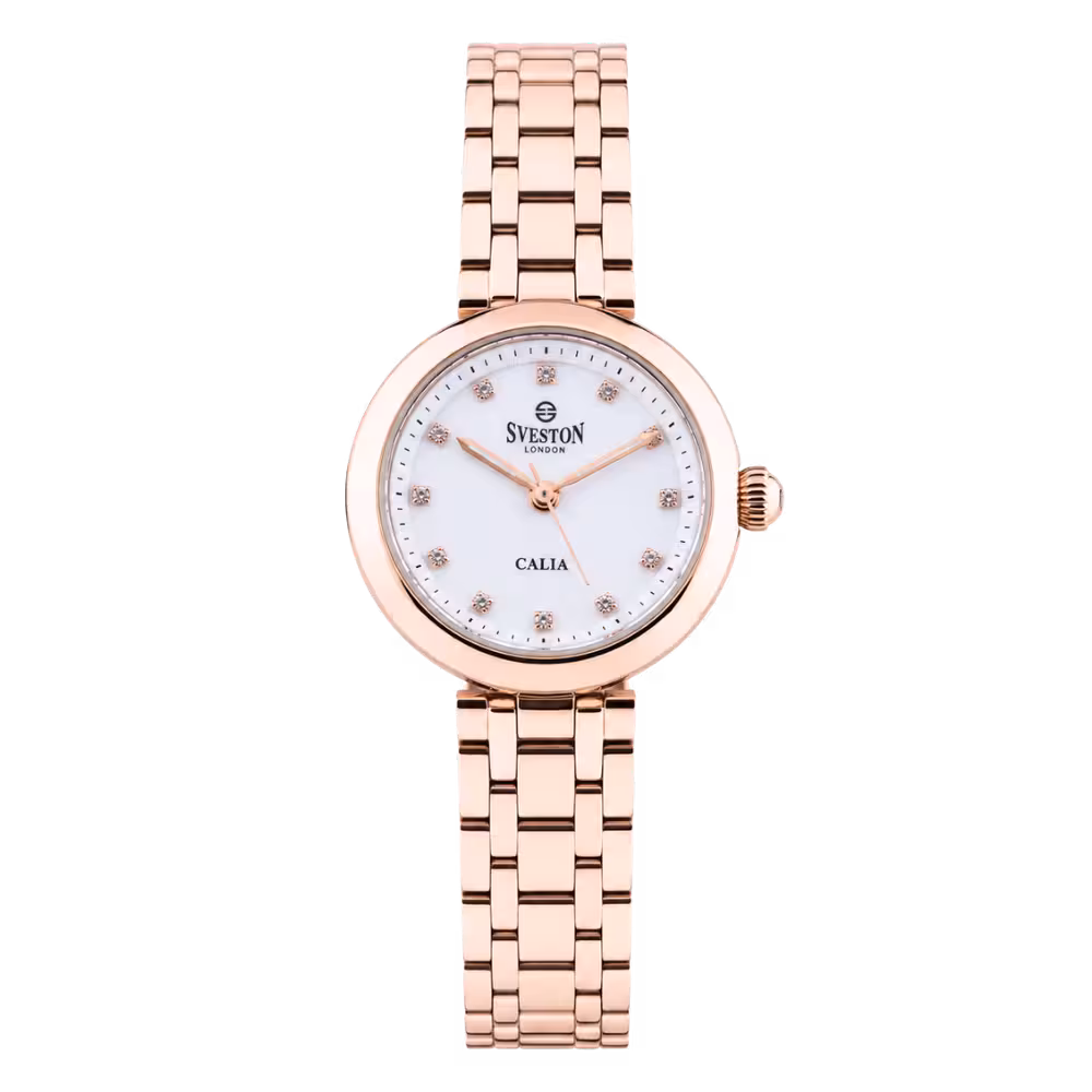 Sveston London CALIA — Rose / White · Stainless Steel