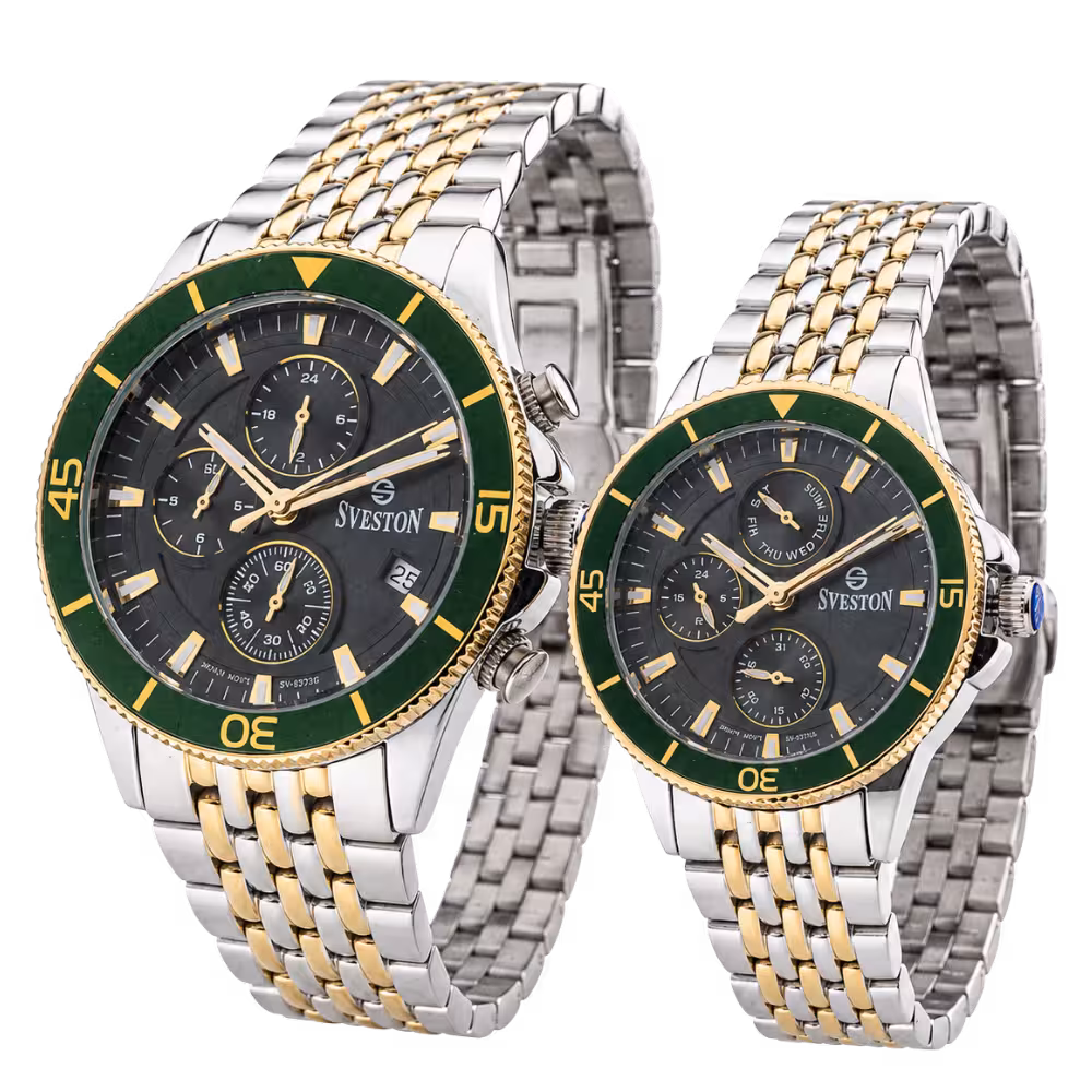 Sveston COUPLE Couple's Green Dial Watch - Front / Main View