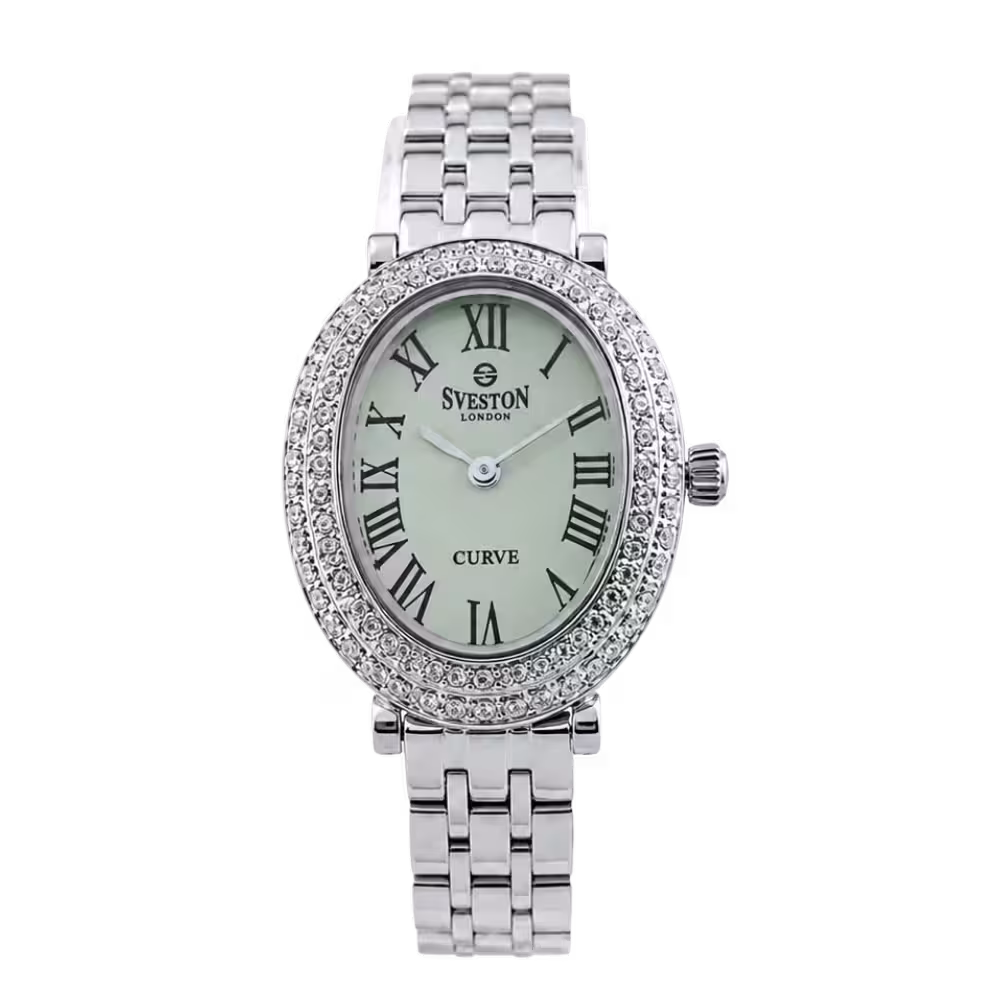 Sveston London CURVE — Silver / Light green · Stainless Steel