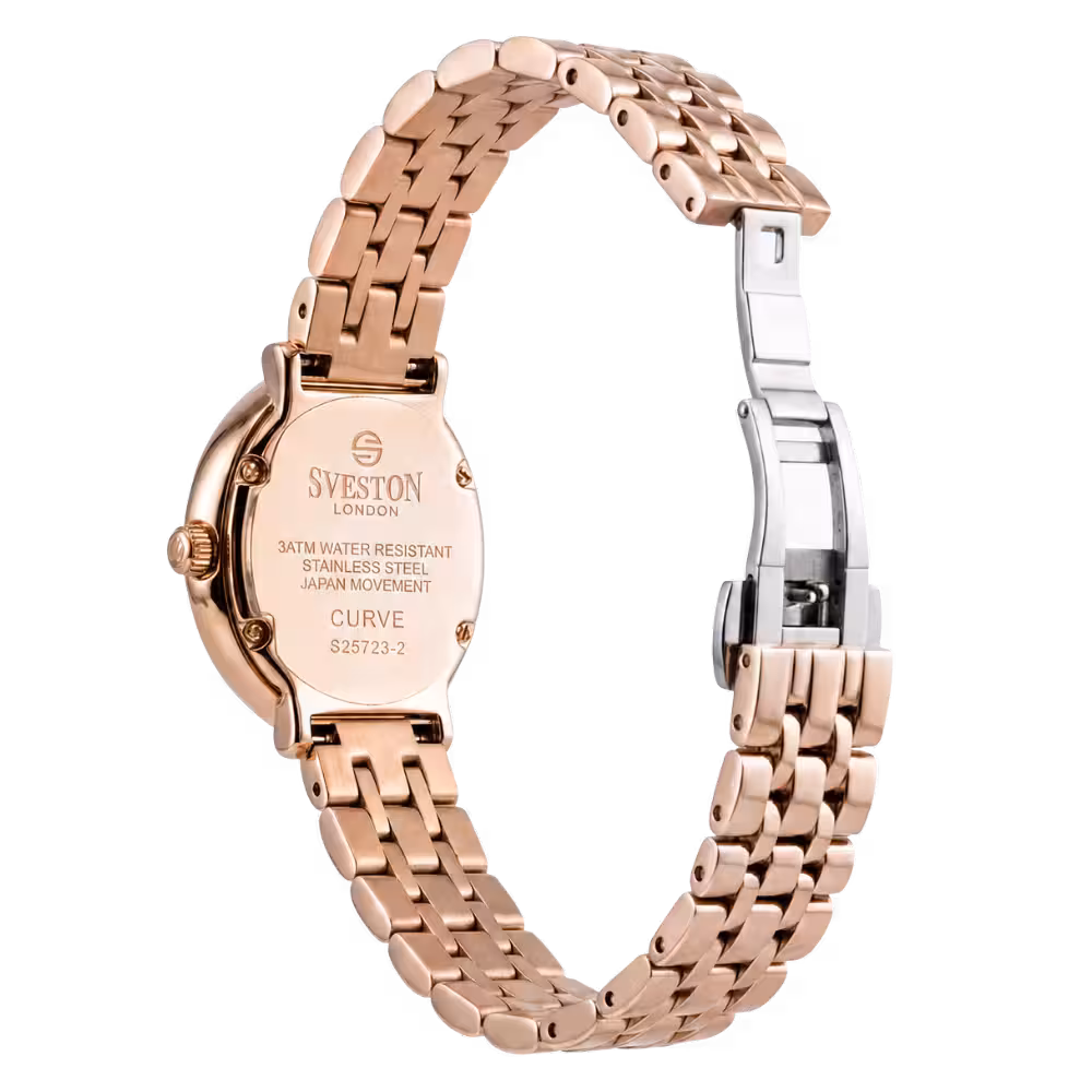 Sveston London CURVE Women's White Dial Watch - Dial Close-Up