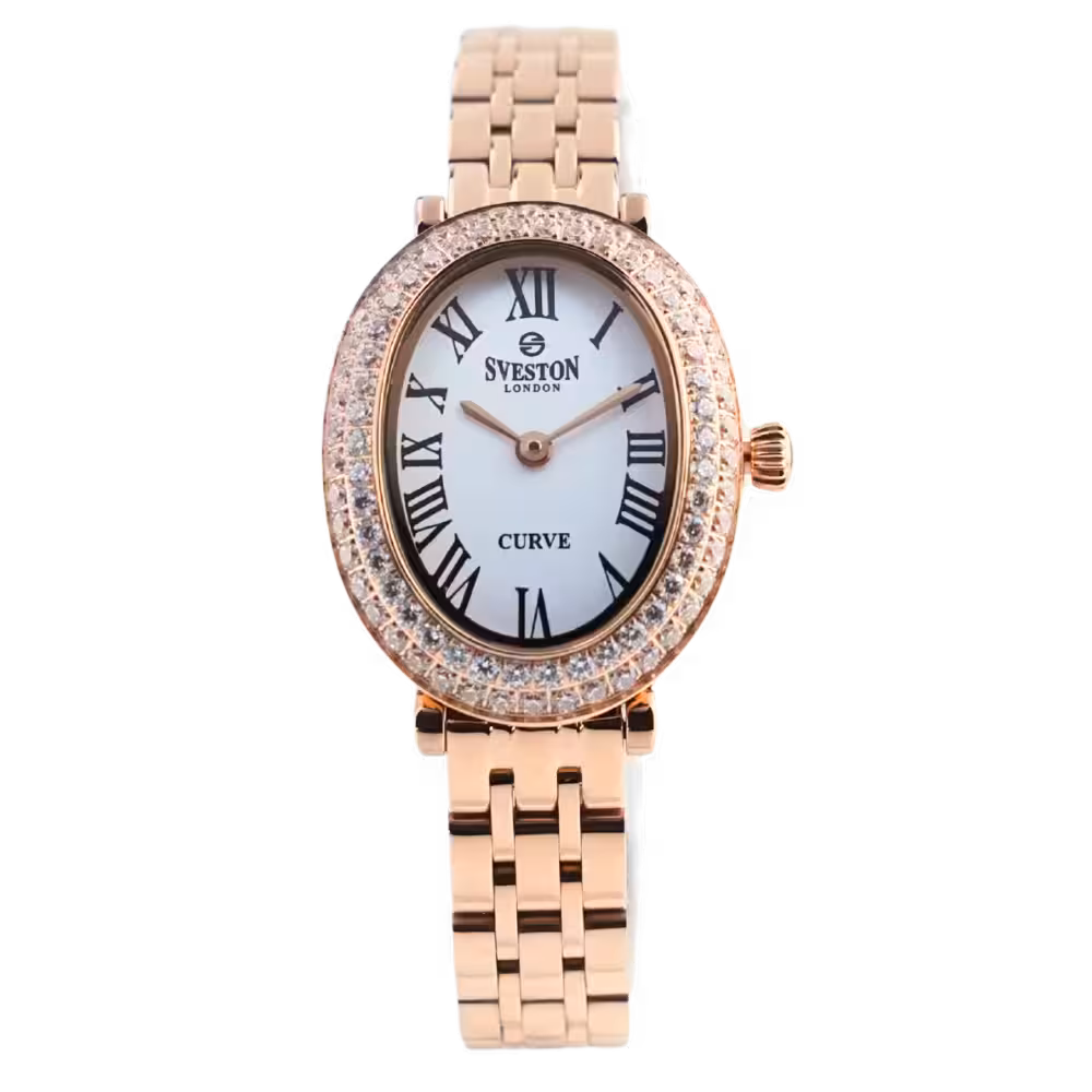 Sveston London CURVE Women's White Dial Watch - Front / Main View