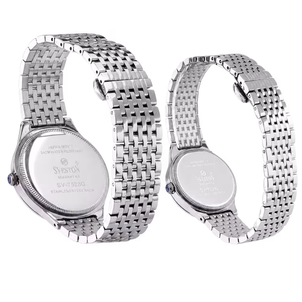 Sveston ELAGANT COUPLE Couple's Gray Dial Watch - Angle / Side View