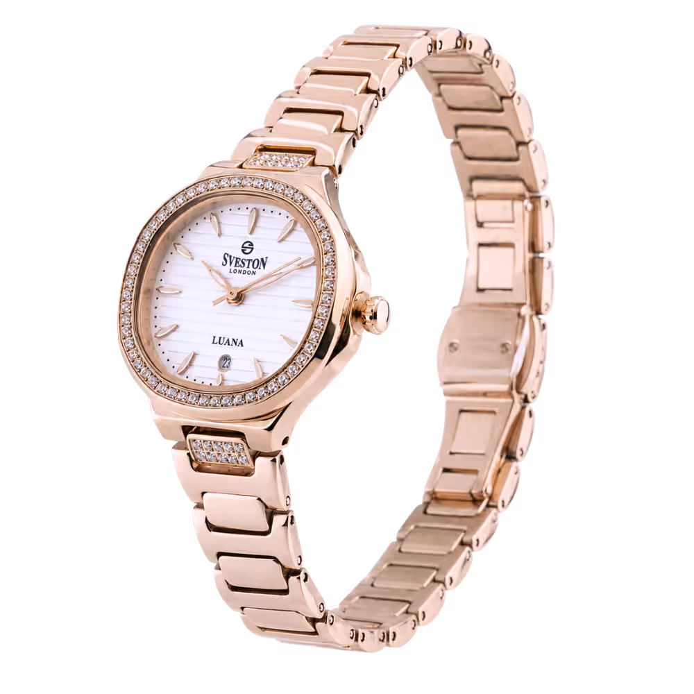 Sveston London LUANA Women's White Dial Watch - Angle / Side View