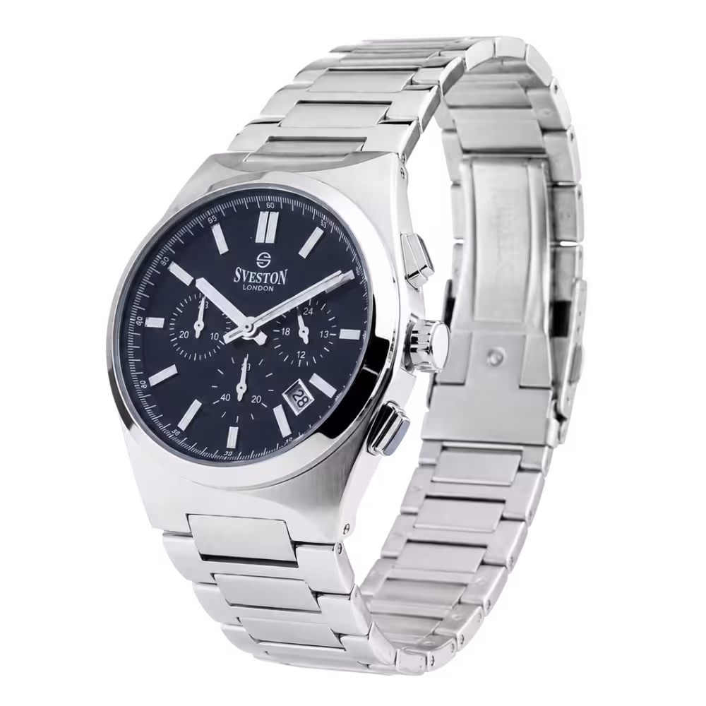 Sveston London RAPTOR Men's Dark Blue Dial Watch - Angle / Side View