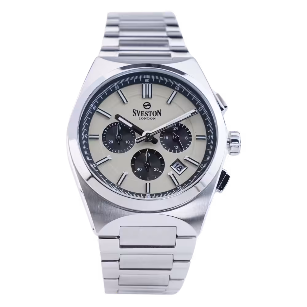 Sveston London RAPTOR — Silver / Beige & Black · Stainless Steel