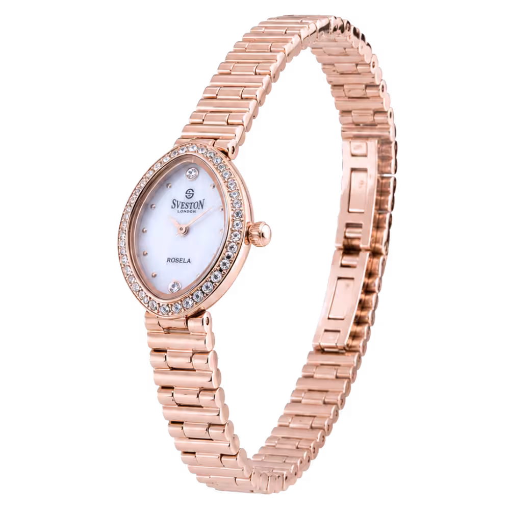 Sveston London Rosela Women's White Dial Watch - Angle / Side View