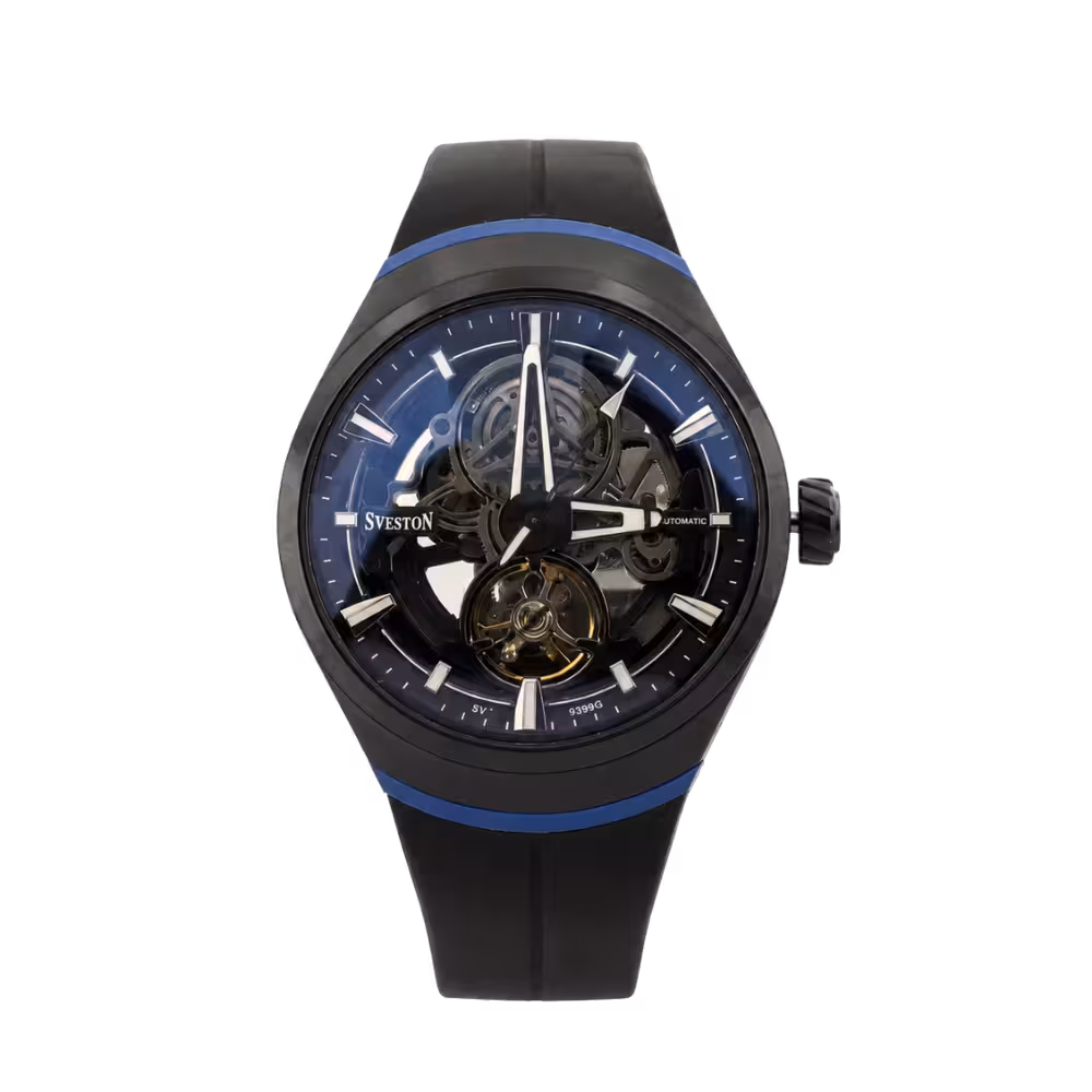 Sveston SV-9399G Men's Black Dial Watch - Front / Main View