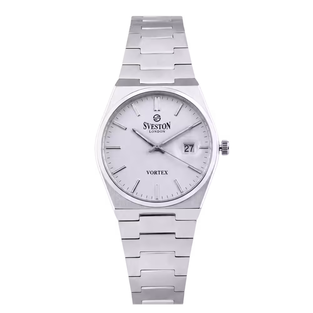 Sveston London VORTEX Men's White Dial Watch - Front / Main View