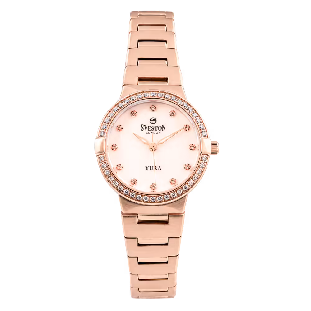 Sveston London YURA Women's Rose Dial Watch - Front / Main View