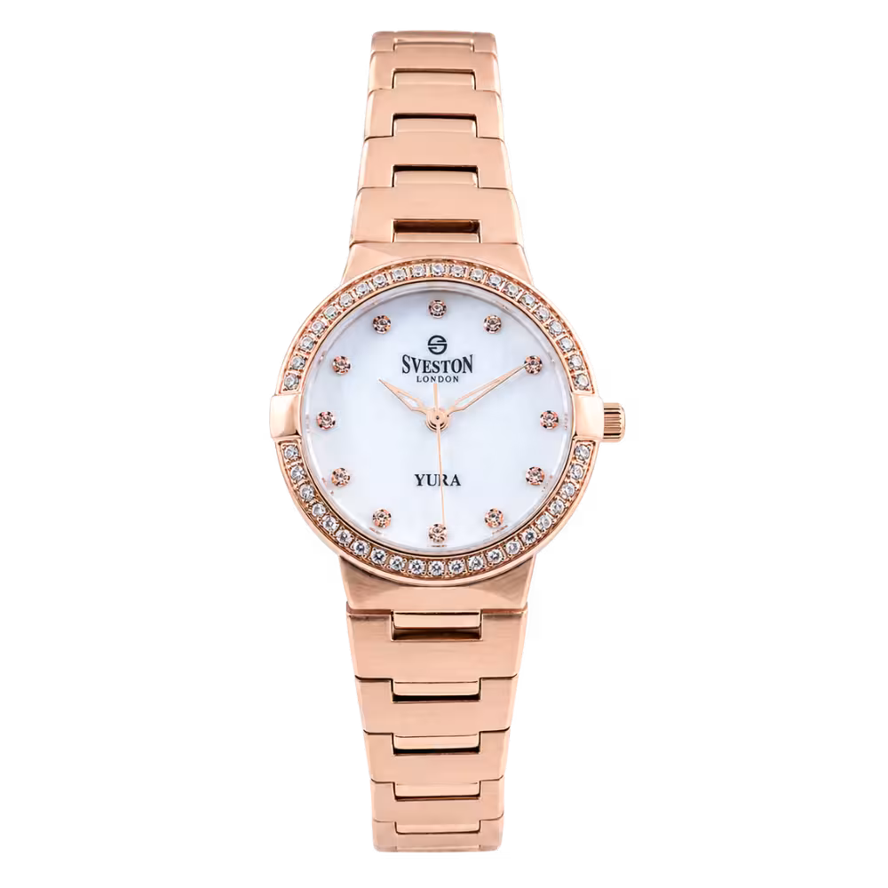 Sveston London YURA — Rose / White · Stainless Steel