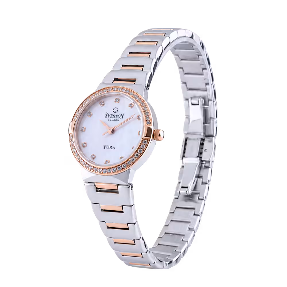 Sveston London YURA Women's White Dial Watch - Dial Close-Up