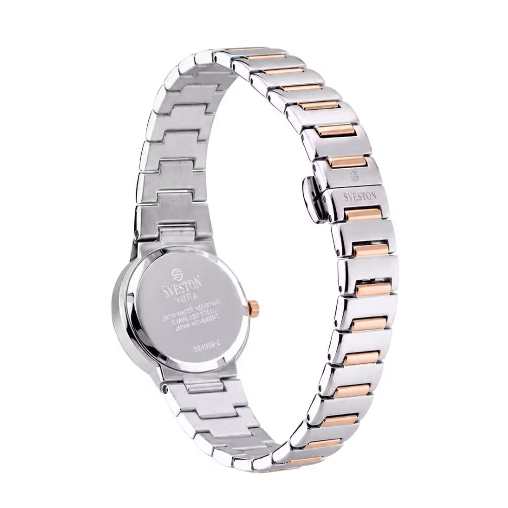 Sveston London YURA Women's White Dial Watch - Angle / Side View