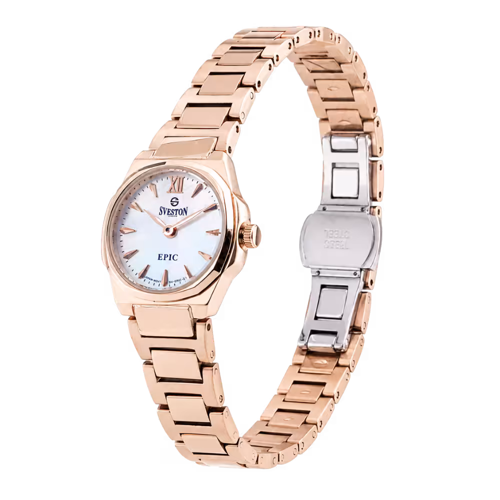 Sveston EPIC Women's White Dial Watch - Angle / Side View